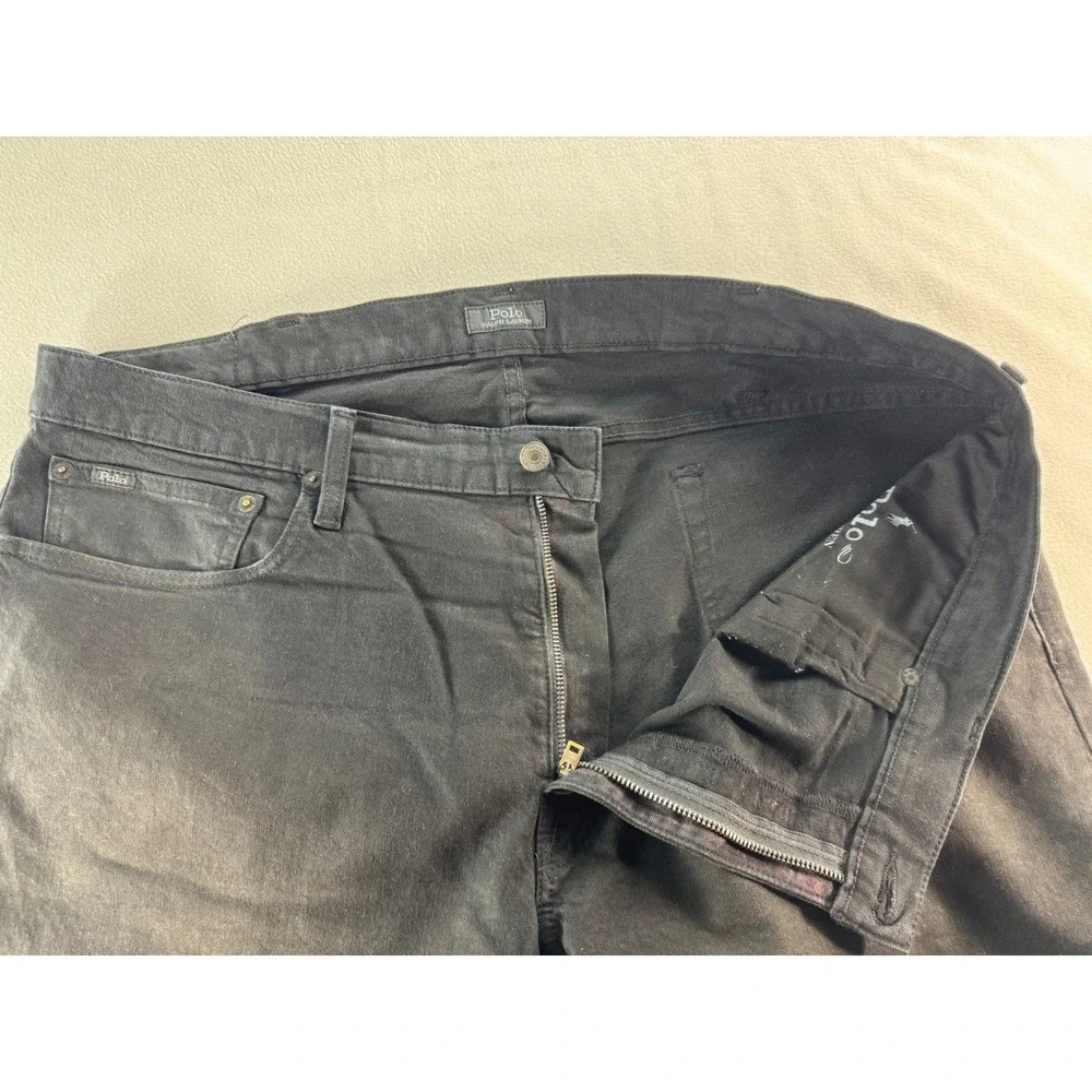 Polo‎ Ralph Lauren Mens Varick Black Slim Straight Leg Jeans Size 42x32 Tag 40